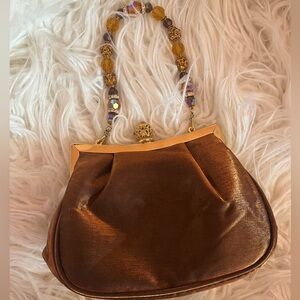 Vintage Ornate Beaded Evening Clutch Purse